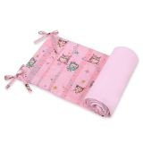 Protector de Cuna Universal My Sweet Baby - Búhos Rosa
