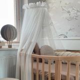 Dosel de tul para cuna con estructura – Crudo