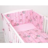 Protector de Cuna Universal My Sweet Baby - Búhos Rosa - imagen 3