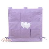Cot Tidy My Sweet Baby - Organizador de Cuna con Corazones Lila