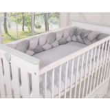 Protector de Cuna Knot Bumper Minky My Sweet Baby 180cm Gris - imagen 2