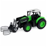 Tractor teledirigido Lean toys verde y negro de plástico resistente