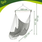 Silla colgante Gardlov - hamaca de jardín 2 en 1, gris - imagen 2