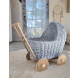 Carrito de muñecas de mimbre azul My Sweet Baby - Artesanal - imagen 3