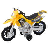 Motocicleta Off-Road Amarilla con Luz y Sonido