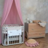 Dosel de techo de tul – Rosa palo