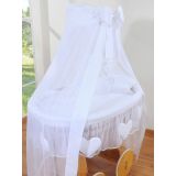 Moisés de Mimbre My Sweet Baby Deluxe Amelie Natural y Ropa Blanca