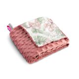 Manta Ligeramente Minky Sensillo 75x100 Palms Retro Pink