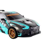 Coche Deportivo Teledirigido Grande 1:10 Turquesa y Negro
