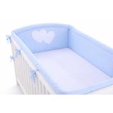 Protector de Cuna My Sweet Baby XXL Corazones Blancos y Azules
