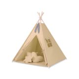 Tipi para niños My Sweet Baby con alfombra y cojines - Beige