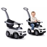 Correpasillos infantil evolutivo Lean Cars 3 en 1 blanco con asa parental, vista frontal