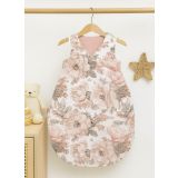 Cotton Sleeping Bag For Children, Size M, 3-12 Months, Tog 2.5, All-season - Sepia Roses