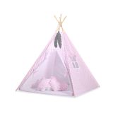 Tipi para niños My Sweet Baby con alfombra y plumas decorativas