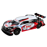 Coche de Carreras RC 1:16 con Ruedas Intercambiables Blanco y Rojo