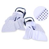 Manta de Cochecito Doble Cara My Sweet Baby - Puntos Negros en Blanco