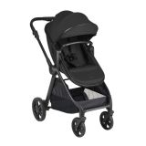 Cochecito 3 en 1 Eloe Negro de Kikkaboo para paseos diarios.