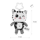 Colgante de Peluche Gato Blanco y Negro Akuku para Bebés - imagen 3
