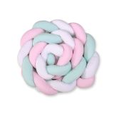 Protector de Cuna Knot Bumper XXL My Sweet Baby en blanco, rosa y menta