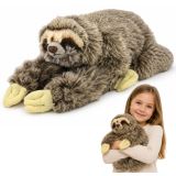 Peluche de perezoso de 34 cm con aspecto realista y garras de velcro.