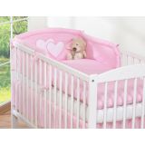 Protector de Cuna My Sweet Baby Hearts Pink - Bumper Universal - imagen 3