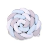 Protector de Cuna Knot Bumper XXL My Sweet Baby - Blanco y Gris