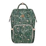 Bolsa de mamá Kikkaboo Siena Luxe Secret Garden Verde Intenso