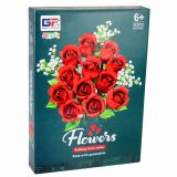 Bouquet de rosas decorativas de Lean Toys, perfecto para cualquier espacio.