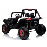 Jeep eléctrico infantil Lean Cars XMX603 124 cm blanco, vista lateral