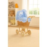 Carrito de Muñecas My Sweet Baby con Ropa de Cama Azul Natural - imagen 3