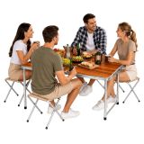 Set Mesa Camping Plegable 4 Taburetes con Maletín