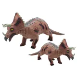 Figura de Dinosaurio Triceratops Grande con Sonido 36 cm Marrón