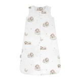 Saco de dormir de bambú Waldin en blanco con diseño de ovejitas