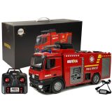 Camión de bomberos RC Huina 1:14 multicolor con pulverizador, vista frontal