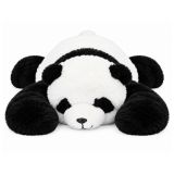 Suave panda de peluche en blanco y negro para juegos y descanso