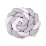 Protector de Cuna Knot Bumper XXL My Sweet Baby - Blanco y Gris