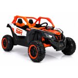 Buggy eléctrico infantil 4x4 KKL-808 24V naranja LEAN CARS vista tres cuartos