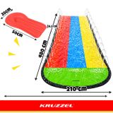 Tobogán de Agua Infantil Kruzzel con Fuente Triple Pista - imagen 2