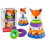 Piramide de Peluche Zorro Educativa Colorida 27 cm