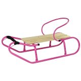 Metal Sled with Backrest Strap Pink
