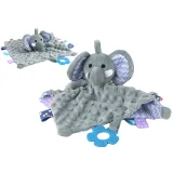 Manta de Peluche Elefante con Sonajero y Mordedor