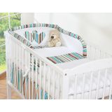 Protector de Cuna My Sweet Baby Universal Hearts Brown Strips - imagen 2