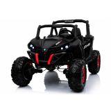Jeep Lean Cars XMX603 negro, detalle tablero iluminado y sistema MP4