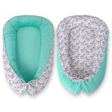 Baby Nest Double-sided Premium Cocoon For Infants Bobono Minky- Rocking Horses