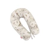 Pregnancy Pillow- Longer, Removable Pillowcase - Peonies Beige