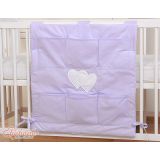 Cot Tidy My Sweet Baby - Organizador de Cuna con Corazones Lila - imagen 2