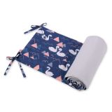 Protector Universal para Cuna My Sweet Baby - Cisnes Azul Marino - imagen 3