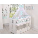 Protector de Cuna Knot Bumper XXL My Sweet Baby - Blanco, Gris y Menta - imagen 3