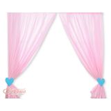 Cortinas Infantiles con Corazones Rosa y Turquesa My Sweet Baby