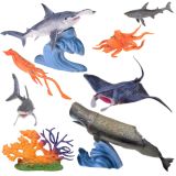 Juego de Figuras de Animales Marinos con Elementos Móviles